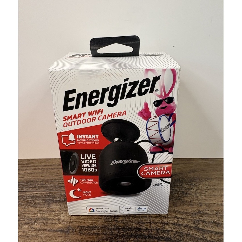 Energizer Smart Wi-Fi 1080P HD IP65 Outdoor Plug In Security Camera